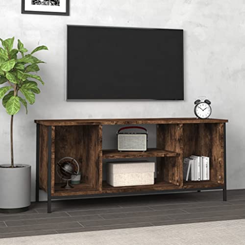 puraday Fernsehschrank TV-Möbel Medienschrank Stereoschrank Aufbewahrungsschrank für Wohnzimmer Schlafzimmer oder Büro Räuchereiche 102x35x45 cm von puraday