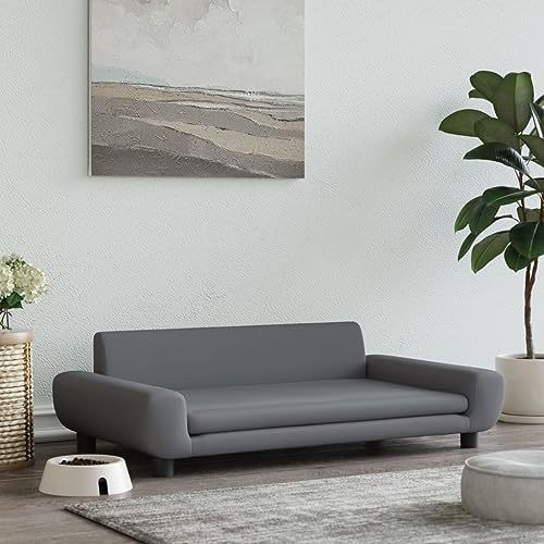 puraday Hundebett Dunkelgrau 100x54x33 cm Samt Hundesofa Katzensofa Hundebetten Katzenbett Bequeme Haustierbett Stilvolles Design Kann Im Wohnzimmer Oder Schlafzimmer Platziert Werden von puraday