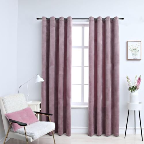 puraday Innere Vorhänge 2 Stück mit Metallringen 140x175 cm Antik-Rosa Polyester Samt-Vorhänge für Nötige Privatsphäre und Blockiert den Größten Teil des einfallenden Lichts Verdunkelungsvorhang puraday Innere Vorhänge 2 Stück mit Metallringen 140x175 cm Antik-Rosa Polyester Samt-Vorhänge für Nötige Privatsphäre und Blockiert den Größten Teil des einfallenden Lichts Verdunkelungsvorhang von puraday