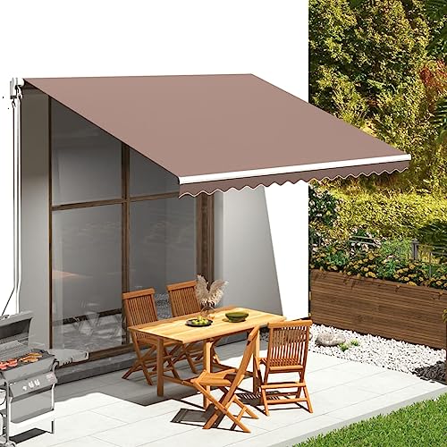 puraday Markisen Ersatzstoff 4x3 m Markisenbespannung Braun Markiesenstoff Wasserdicht Polyester mit PU-Beschichtung puraday Markisen Ersatzstoff 4x3 m Markisenbespannung Braun Markiesenstoff Wasserdicht Polyester mit PU-Beschichtung von puraday