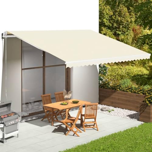 puraday Markisen Ersatzstoff 5x3,5 m Markisenbespannung Creme Markiesenstoff Wasserdicht Polyester mit PU-Beschichtung puraday Markisen Ersatzstoff 5x3,5 m Markisenbespannung Creme Markiesenstoff Wasserdicht Polyester mit PU-Beschichtung von puraday