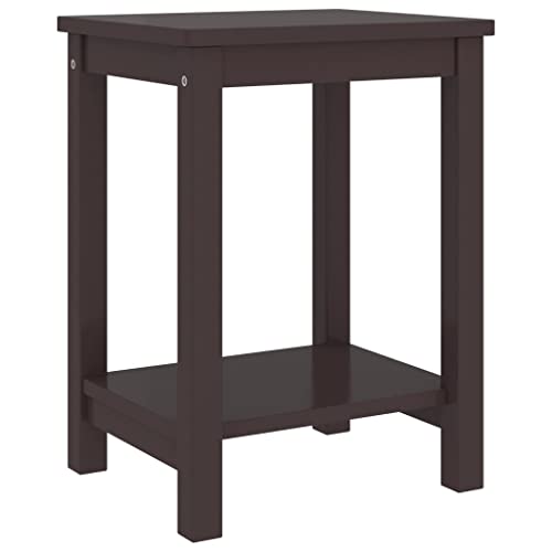 puraday Nachttisch Dunkelbraun 35x30x47 cm Massivholz Kiefer Nachttisch Holz Schlafzimmer Möbel Industrial Möbel Bedroom Furniture Nachttisch mit Ladefunktion Nachttisch Regal Nightstand von puraday