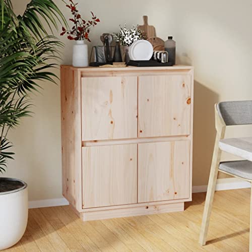 puraday Sideboard 60x34x75 cm Schubladenschrank Kommode Mit Schubladen Komodenschrank Kommode Holz Kommode Schmal Sideboard Holz Flur Kommode Sideboard Vintage Massivholz Kiefer von puraday