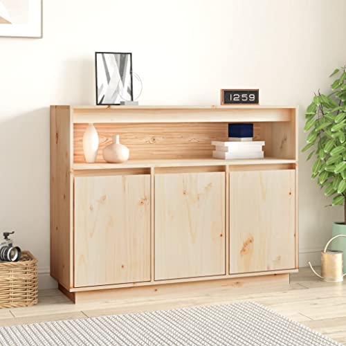 puraday Sideboard Kommode Mit Schubladen Sideboard Wohnzimmer Schubladenschrank Holz Sideboard Schlafzimmer Sideboard Schmal Kommode Vintage Kommode Schmal 104,5x34x80 cm Massivholz Kiefer von puraday