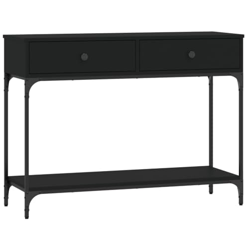 puraday Wohnzimmer 100x34,5x75 cm Konsolentisch Sofatisch Zimmer Eingangstisch Sorgt für Robustheit Stabilität Schlafzimmertisch Bereitstellung Ausreichender Lagerfläche Schwarz von puraday