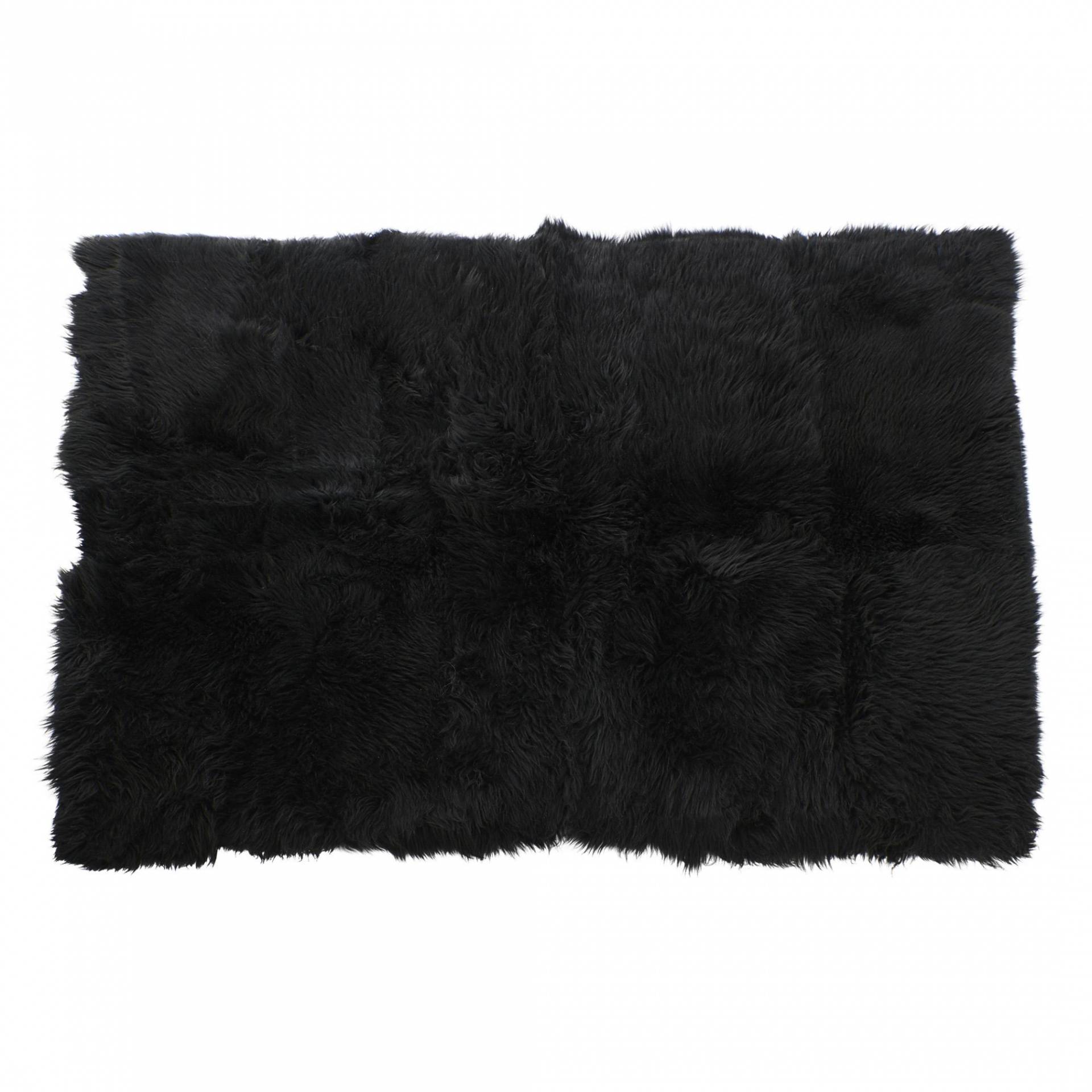 puraform - Lammfellteppich ca. 180x200cm - schwarz/LxB ca. 180x200cm/Jedes Stück ein Unikat von puraform