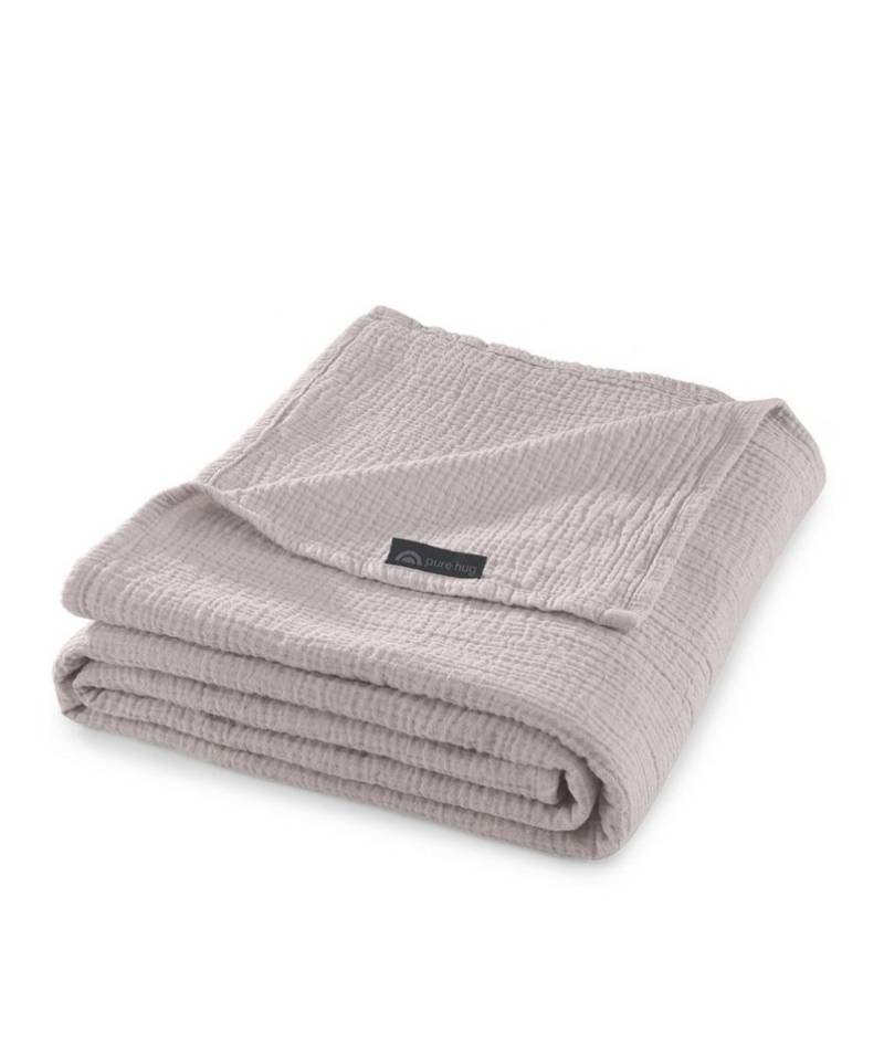Wolldecke Set Musselin 150x200 Design Zartrose, pure hug, Sommer Geschenke Idee Frauen Männer weich sale Reißverschluss Partner von pure hug
