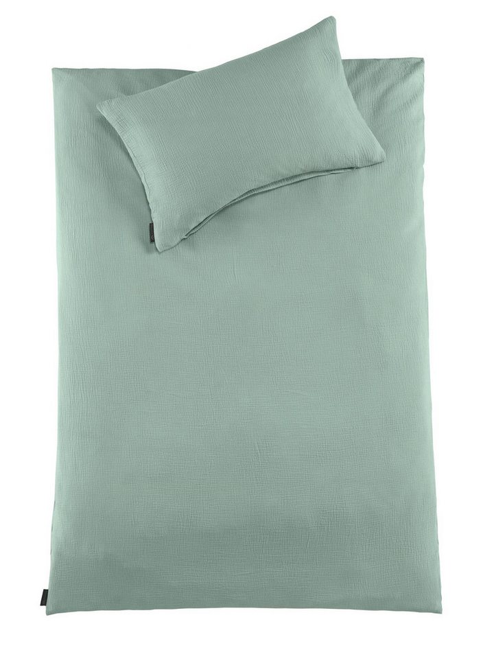 pure hug Babybettwäsche Set Musselin 100x135 Design Matcha Gruen Baumwolle, Musselin, 2 teilig, Sommer Geschenke Idee Frauen Männer weich sale Reißverschluss Partner von pure hug