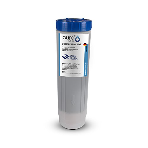 PureOne Double Iron, 2-fache Kombi Filter Kartusche Wasserfilter gegen Eisen und Mangan, 50% Ion Quarzsand, 50% Ion Mangansand von Pure One