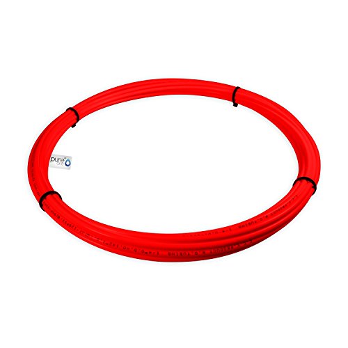 PureOne Systemflex Osmose-Schlauch 1/4 Zoll Wasserschlauch für Wasserfilter, Side-by-Side SBS Kühlschrank, Osmoseanlage, Spülmaschine, Waschmaschine oder Aquarium. Größe wählbar. Rot von Pure One