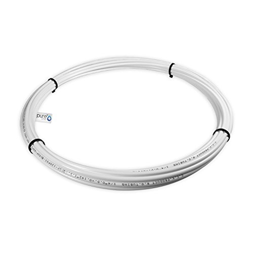 PureOne Systemflex Osmose-Schlauch 1/4 Zoll. Wasserschlauch für Wasserfilter, Kühlschrank, Osmoseanlage | Weiß 1 Meter von Pure One