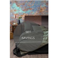Moosgrüne Farbe Leinen Bettwäsche Set. Bettbezug Und Kissenbezüge | 3 Stück von pureandlinen