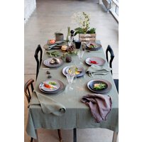 Moosgrüne Tischdecke/Tischwäsche/Speiseaccessoires von pureandlinen