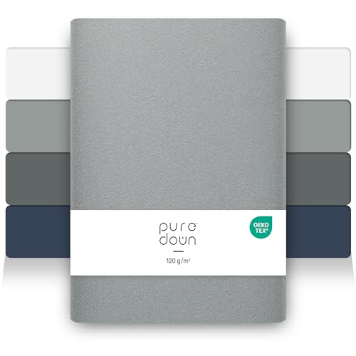 puredown 2er Set Premium Spannbettlaken 140x200cm Mikrofaser Bettlaken für Matratzen bis zu 25cm, Dicke Angenehm Atmungsaktive Spannbetttücher Bettwäsche, Oeko-Tex Zertifiziert, Hellgrau puredown 2er Set Premium Spannbettlaken 140x200cm Mikrofaser Bettlaken für Matratzen bis zu 25cm, Dicke Angenehm Atmungsaktive Spannbetttücher Bettwäsche, Oeko-Tex Zertifiziert, Hellgrau von puredown