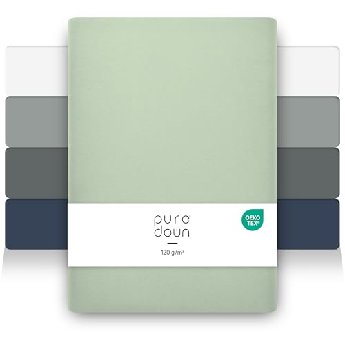 puredown 2er Set Premium Spannbettlaken 90x200x30cm Mikrofaser Bettlaken für, Matratzen bis zu 25cm, Dicke Angenehm Atmungsaktive Spannbetttücher Bettwäsche, Oeko-Tex Zertifiziert, Grün puredown 2er Set Premium Spannbettlaken 90x200x30cm Mikrofaser Bettlaken für, Matratzen bis zu 25cm, Dicke Angenehm Atmungsaktive Spannbetttücher Bettwäsche, Oeko-Tex Zertifiziert, Grün von puredown
