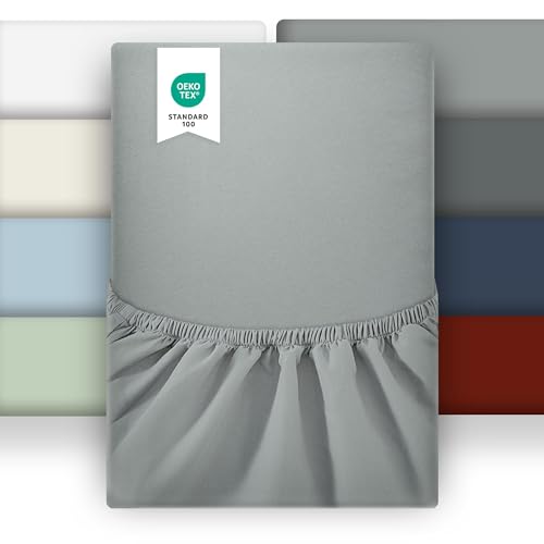 puredown 2er Set Spannbettlaken 150x190cm Mikrofaser Bettlaken für Matratzen bis zu 25-30cm, Angenehm Atmungsaktive Spannbetttücher Bettwäsche,Oeko-Tex, Hellgrau puredown 2er Set Spannbettlaken 150x190cm Mikrofaser Bettlaken für Matratzen bis zu 25-30cm, Angenehm Atmungsaktive Spannbetttücher Bettwäsche,Oeko-Tex, Hellgrau von puredown