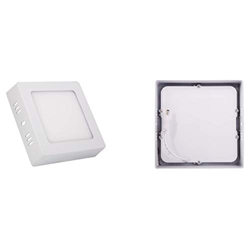 LED Panel Lampe Deckenleuchte Aufputz Einbauleuchte Wandleuchte 6W12W18W24W warmweiß/neutralweiß Rund/Eckig mit Trafo 230V (6W Eckig Neutralweiß) von pureled