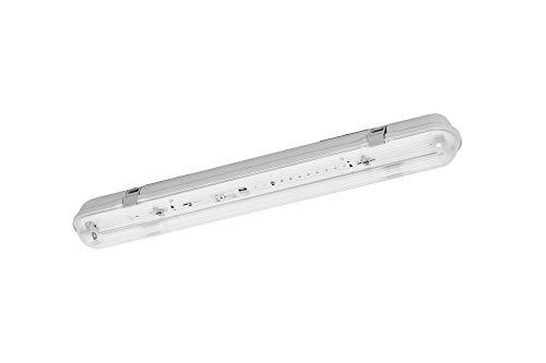 pureled LED Feuchtraumleuchte Wannenleuchte IP65 geeignet für 1X T8 LED G13 60cm Bürolampe von pureled
