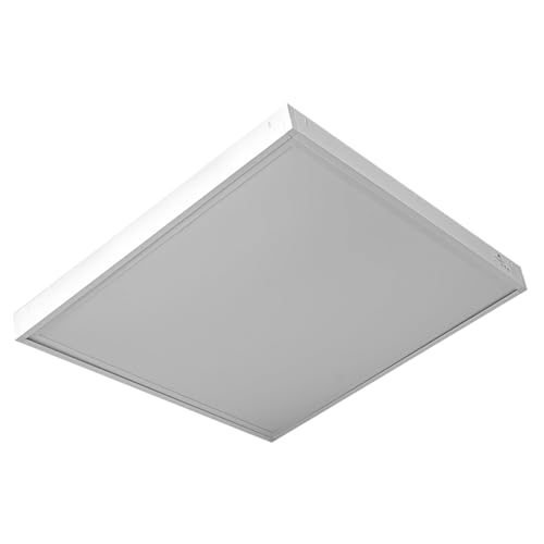 pureled LED Panel Rasterleuchte 60x60cm 50W Neutralweiß 4500K Aufbaurahmen Leuchte Deckenleuchte Pendelleuchte Wandleuchte inkl. Trafo (Neutralweiß, 60x60 50W) von pureled