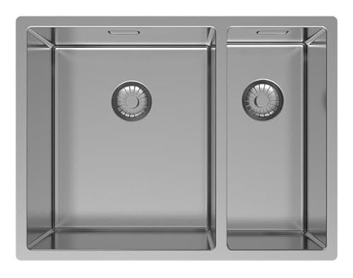 Pure.Sink Exclusivo Edelstahl 1,5 anderthalb Spülbecken 34+18 cm 10mm Radius PEX341840-02 von puresink