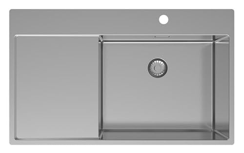 Pure.Sink Exclusivo Edelstahl Spüle mit Abtropfbereich 86x52 cm Tapwing rechts PEX5086RT-02 von puresink