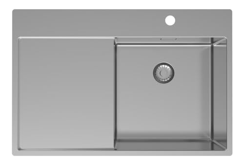 Pure.Sink Exclusivo Edelstahlspüle mit Abtropfbereich 78x52 cm Tapwing rechts PEX4078RT-02 von puresink