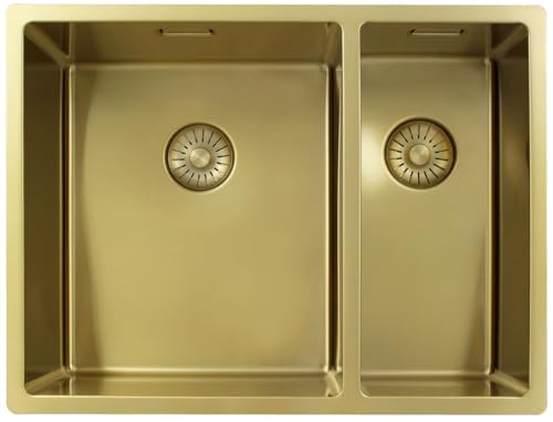 Pure.Sink Exclusivo Golden 1,5 anderthalb Spülbecken 34+18 cm 10mm Radius PEX341840-60 von puresink