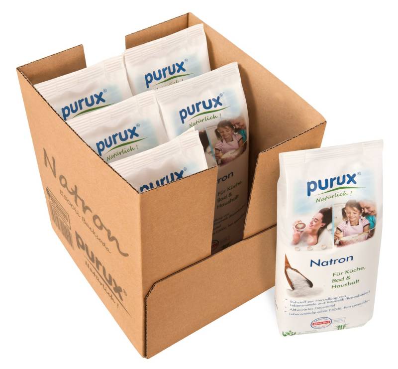 purux Back-Set Natron Pulver 5kg + 1kg Bonus, Lebensmittelqualität von purux