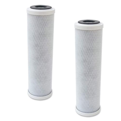 Purway Crystal Group 2 x 10" Wasserfilter 4500L/h Aktivkohleblock 10 Mikron Kalkflocken Chlor Trinkwasserfilter von purway Crystal Group
