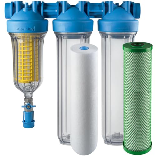 HYDRA BIG TRIO Scalemaster 1” - 20 Zoll Anti Kalk Wasserfilter Brunnenwasserfilter ScaleArmor Hauswasserfilter Chlor von purway Crystal Group
