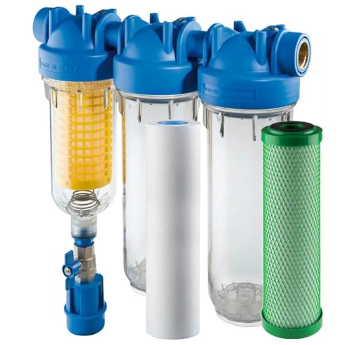 HYDRA TRIO Scalemaster 1” Set Antikalk Brunnenwasserfilter Hauswasserfilter Chlor von purway Crystal Group