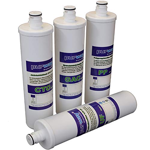 PURWAY CRYSTAL GROUP Wasserfilterset 4 Patronen Set für QUICK 6+7 Osmose von purway Crystal Group