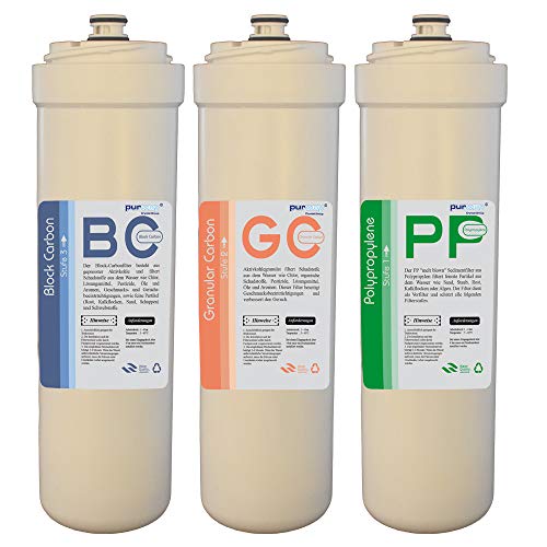 PUR Smart Ersatzfilter-Set 3 Vorfilter Patronen Set Umkehrosmoseanlage von purway Crystal Group