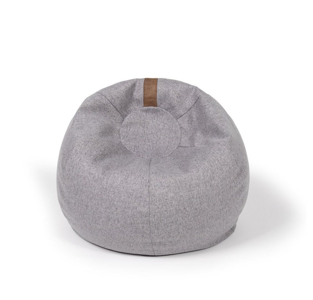 pushbag Sitzsack kids BAG100 Fleece grey, für Kinder, waschbar, D45 x H55 cm von pushbag