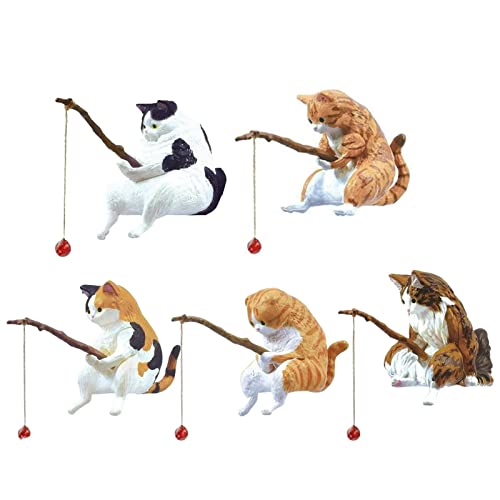 puzzlegame Katzen teichdeko | Harz Katzen Garten Dekor | Katzengartenstatuen für außen | gartenfiguren gartenstatuen deko Katze | gartenfigur für Home Ornament Dekor von puzzlegame