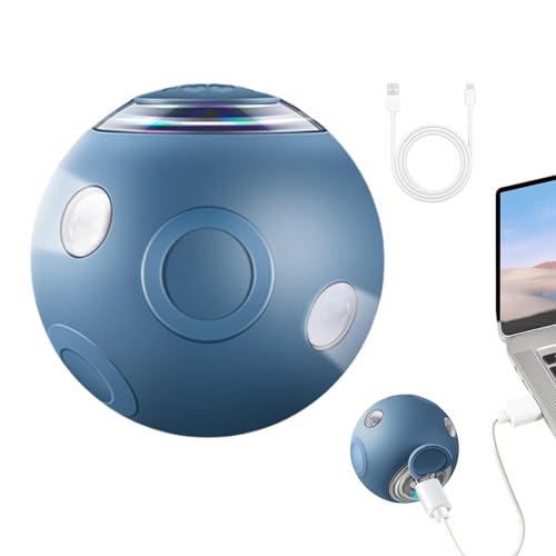 puzzlegame Selbstrollender Ball,Rollender und rotierender intelligenter Ball mit Lichtern | Automatisch rollender Ball, wiederverwendbarer rotierender Hüpfball für kleine und mittelgroße Hunde von puzzlegame