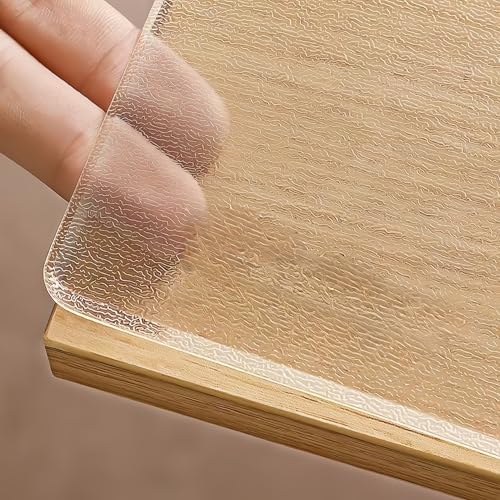 PVC transparente Tischmatte,PVC Tischfolie Tischdecke,Tischschutz-FoliePlastikTischdecke,DIYGrößezugeschnittenwerden,undauchAnfängerkönnenloslegen,FürEsstischCouchtischUndSchreibtisch(B2.0,100*100CM) von pykaaiiu
