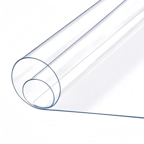 PVC transparente Tischmatte,PVC Tischfolie Tischdecke,Tischschutz-FoliePlastikTischdecke,DIYGrößezugeschnittenwerden,undauchAnfängerkönnenloslegen,FürEsstischCouchtischUndSchreibtisch(A3.0,80*150CM) von pykaaiiu