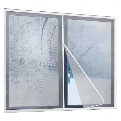 Selbstklebende fenster isolierfolie,Thermo Cover Fenster,Transparente Isolierfolie zur Wärmedämmung an Fenstern,Isoliert effektiv kalte Luft, staubdicht und winddicht(B2,120*150CM) von pykaaiiu