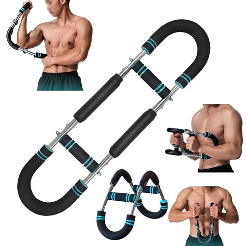 pykaaiiu Twister Arm Trainer Twister für Schultern und Arme 40–110 Lb Verstellbares Brusttrainingsgerät U-förmiger Twister-Armtrainer,Home Gym Armtrainer Formt den perfekten Körper für Männer(Blau) von pykaaiiu