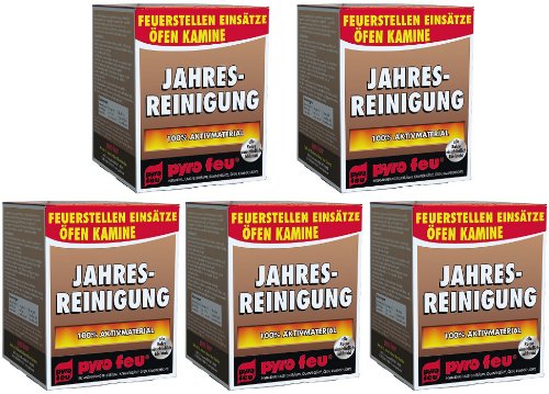 5X Jahresreinigung Entrußer für Ofen & Kamin alle Rohre einschließlich Edelstahl von pyro feu