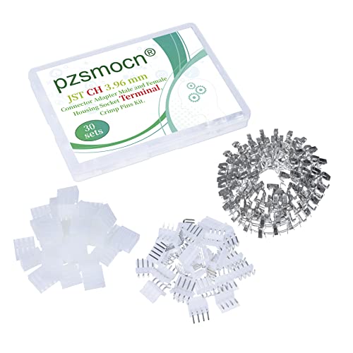 pzsmocn 180 Stück / 30 Sets JST CH SMT 3,96 mm Pitch 4-polige Buchsenschale und Steckeradapterstecker Steckdosenklemme Drahtkabel 24–18 AWG Baugruppen, Header-Crimp-Pin-Kit pzsmocn 180 Stück / 30 Sets JST CH SMT 3,96 mm Pitch 4-polige Buchsenschale und Steckeradapterstecker Steckdosenklemme Drahtkabel 24–18 AWG Baugruppen, Header-Crimp-Pin-Kit von pzsmocn