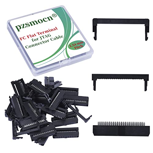 Pzsmocn 20 Sätze IDC 2*12 Zweireihig 24 Poliger Rechteckiger Buchsensteckverbinder FC Flache Weibliches Terminal 3 Teiliges Set 2,54 mm, 24 Poliger FC Adapter Flache Terminal für JTAG-Anschlusskabel. von pzsmocn