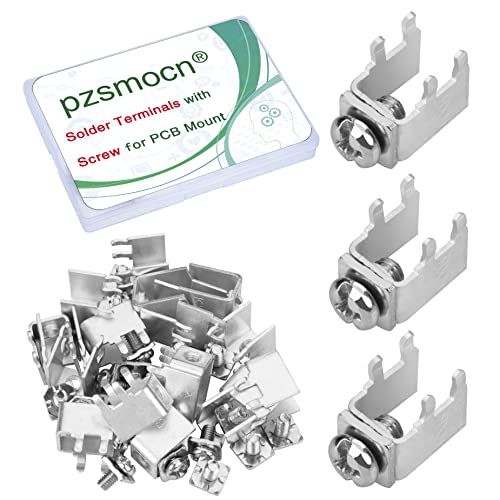 Pzsmocn 40 Stück / 20 Sätze Messing Seite Waagrecht Vier Eckpfosten PCB-Lötanschlüsse, M3 * 6 Kreuzschlitzschraube mit Vierkantscheiben, für die Montage Elektronischer Geräte und Leiterplatten. von pzsmocn