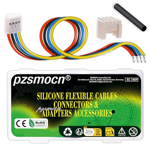 pzsmocn 10 Sets/40 Stück JST HY SMD 2,0 mm 4-Polig Connector 22AWG Silikonkabel Adapter Buchse Plug Kabel Zubehörsatz, Weiblichen Steckverbinder Stecker mit 20cm Draht Kabel und Männlichen Gehäuse von pzsmocn