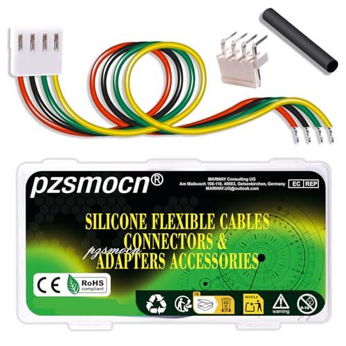 pzsmocn 10 Sets/40 Stück JST VH SMT 3,96 mm 4-Polig Connector 22AWG Silikonkabel Adapter Buchse Plug Kabel Zubehörsatz, Weiblichen Steckverbinder Stecker mit 20cm Draht Kabel und Männlichen Gehäuse pzsmocn 10 Sets/40 Stück JST VH SMT 3,96 mm 4-Polig Connector 22AWG Silikonkabel Adapter Buchse Plug Kabel Zubehörsatz, Weiblichen Steckverbinder Stecker mit 20cm Draht Kabel und Männlichen Gehäuse von pzsmocn