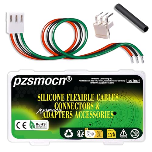 pzsmocn 15 Sets/60 Stück JST VH SMT 3,96 mm 3-Polig Connector 22AWG Silikonkabel Adapter Buchse Plug Kabel Zubehörsatz, Weiblichen Steckverbinder Stecker mit 20cm Draht Kabel und Männlichen Gehäuse von pzsmocn