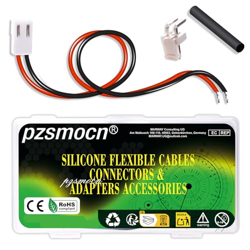 pzsmocn 20 Sets/80 Stück JST VH SMT 3,96 mm 2-Polig Connector 22AWG Silikonkabel Adapter Buchse Plug Kabel Zubehörsatz, Weiblichen Steckverbinder Stecker mit 20cm Draht Kabel und Männlichen Gehäuse von pzsmocn