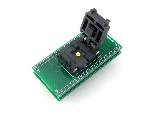 pzsmocn Clamshell Programming Connector/Converter QFN48 to DIP48 (with PCB), 48-Pin, 0.5mm Pitch, Plastronics IC Test Burn-in Socket Adapter, Applied to MLP48, MLF48 Packages. von pzsmocn