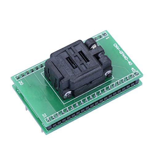 pzsmocn Programmer QFN40 to DIP40 Plastronics IC Test Socket & Programming Adapter for MLF40 MLP40 Package Pitch: 0.5mm von pzsmocn